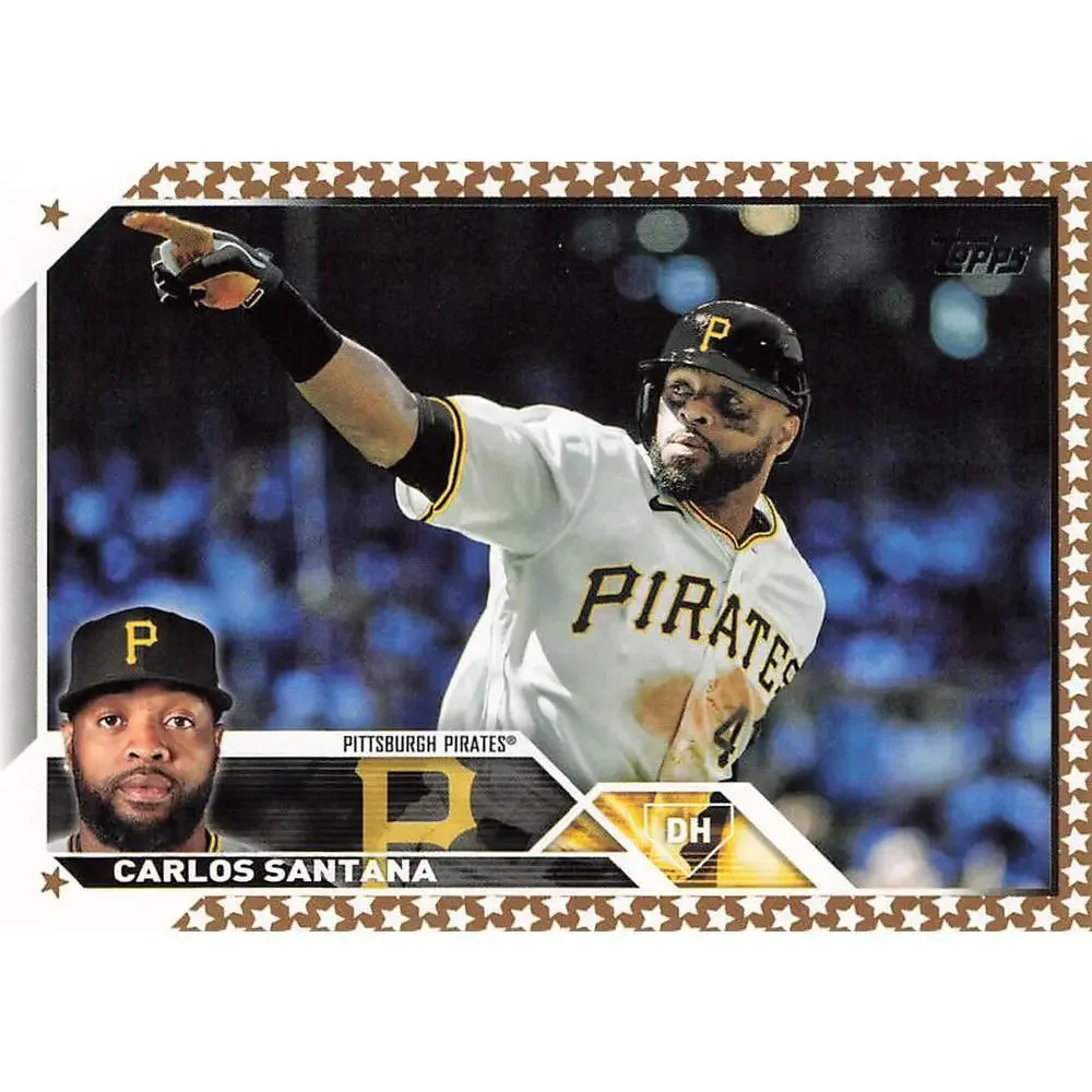 2023 Topps Gold Star Gold Star Carlos Santana #572 Pittsburgh Pirates